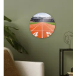 Sintelbaan - Stadion - Sport -Oranje Wandcirkel kunststof plaat 5mm dik klein -sfeer3