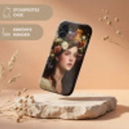 Portret - Vrouw - Bloemen Toughcase MagSafe Apple iPhone 17 klein -USP_RandenV_DE