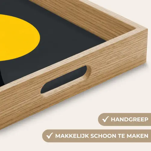 Zon - Heuvel - Pad - Geel Dienblad Rechthoek middel -USP_HandgreepNL