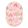 Regenboog - Patroon - Pastel - Handgetekend Wandcirkel Ovaal Forex klein -3d