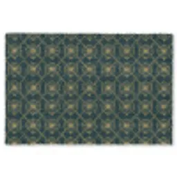 Geometrisch - Elegant - Groen Vloerkleed Rechthoek klein 1091 -3d