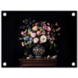 Bloemenvaas - Hout - Bloemen - Boeket tuinposter los doek klein -3d