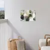 Minimalistisch - Cirkels - Penseelstreken - Beige tuinposter los doek klein -sfeer8