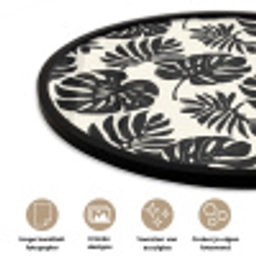 Modern - Monstera - Zwart Fotolijst rond zonder passe partout klein 856 -closeup_NL