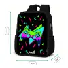 Neon controller op zwart Rugzak - Zwart middel -productfoto_formaten