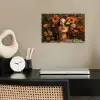 Vrouwen - Bloemen - Modern - Bril - Abstract poster papier klein -sfeer1