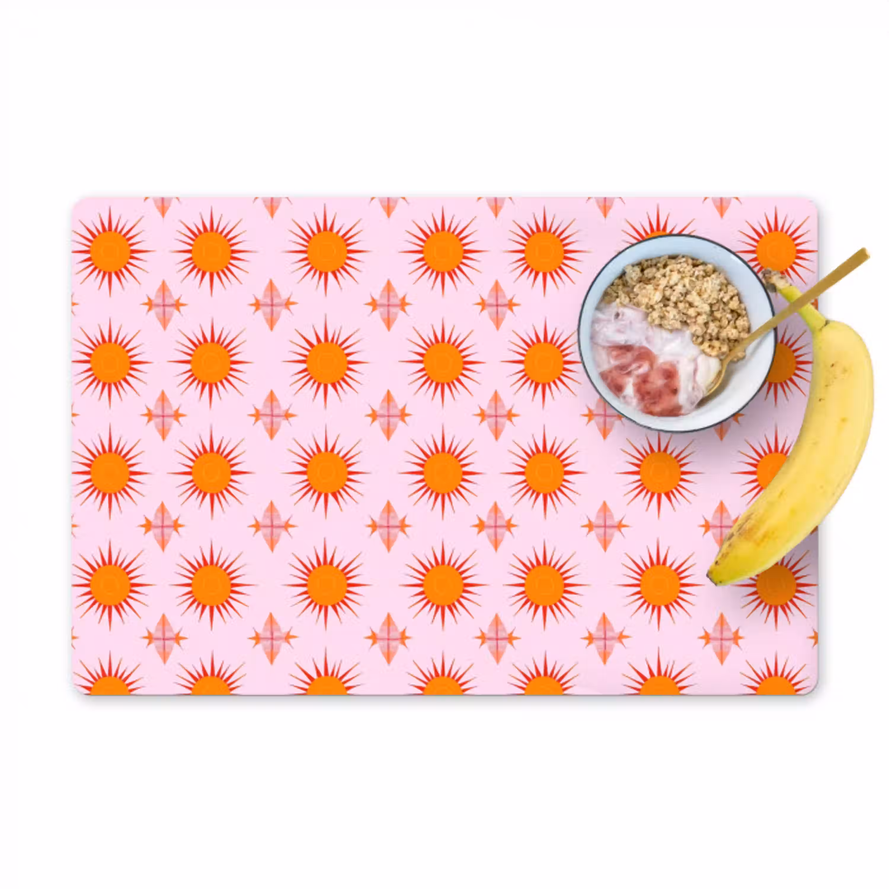 Zon - Patroon - Roze Placemat vinyl groot 368 -zzzproduct_Kitchenyeah-website