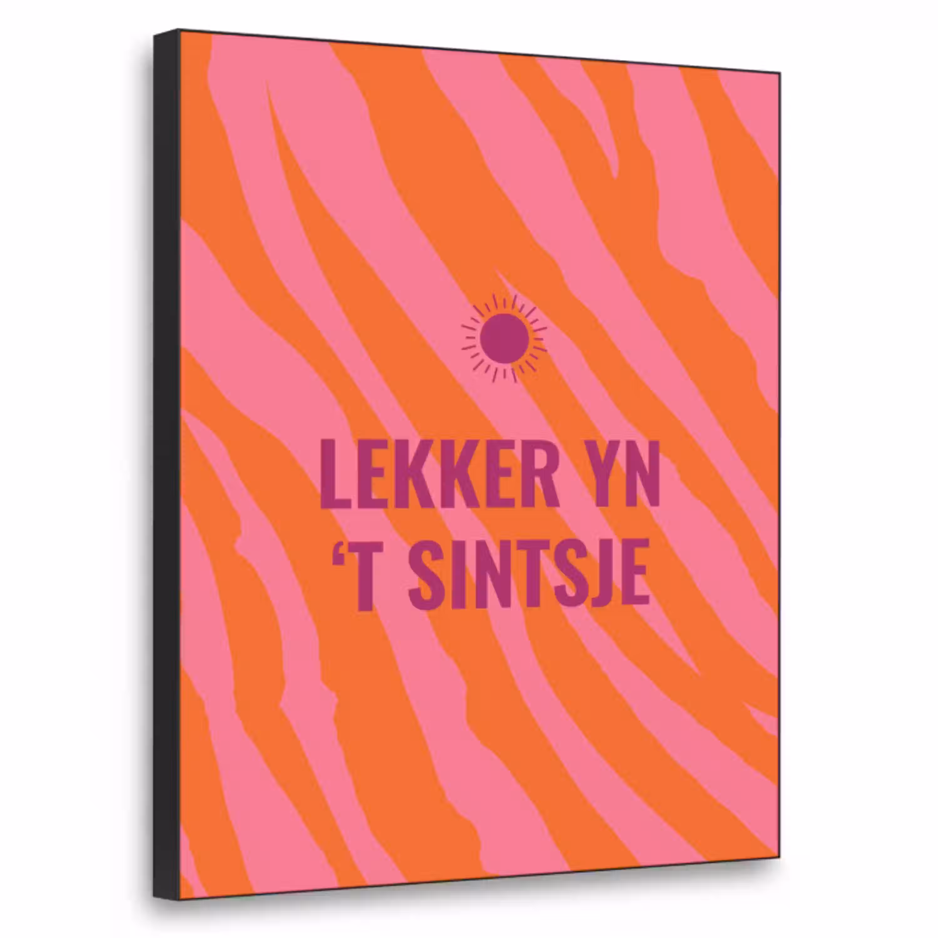 Quote - Zomer - Roze Textielframe - compleet frame klein -3d