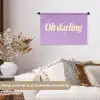Oh darling - Hart - Paars Wandkleed katoen klein -sfeer1