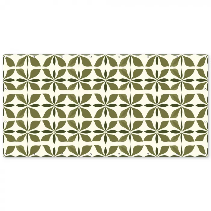 Botanisch - Retro - Groen Balkonbeschermer Duitsland klein 596 -zz_3d