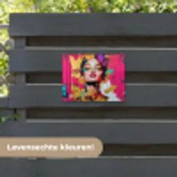 Vrouw - Abstract - Kleurrijk tuinposter los doek klein -sfeer3