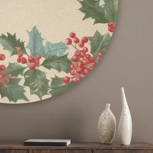 Hulstrand - Bessen - Beige Akoestische PET Vilt - Rond klein -sfeer5_closeup