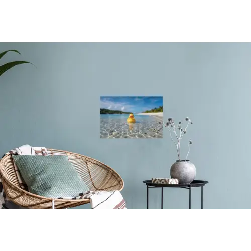 Tropisch - Badeend - geel Muursticker klein -plant