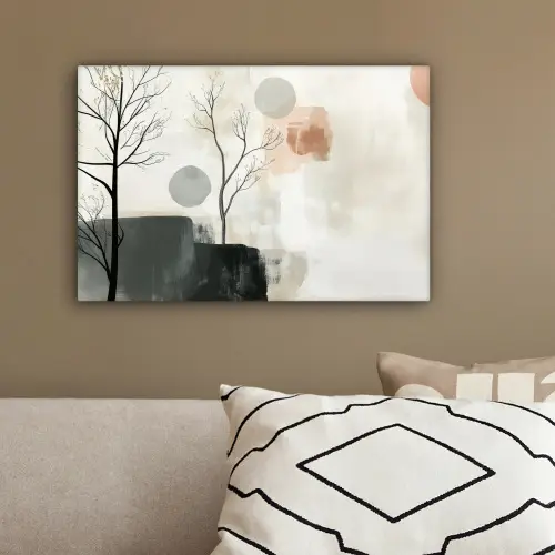 Wabi sabi - Beige - Plant canvas 2cm klein -sfeer3