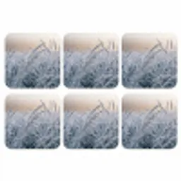Rijp - Gras - Kristallen - Winter - Minimalistisch onderzetter kurk middel -3d