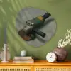 Haakse slijper - Schilderij - Gereedschap Wandcirkel Organisch Aluminium middel -sfeer2