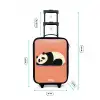 Panda - Slapen - Oranje Kinderkoffer - Zwart klein -productfoto_formaten