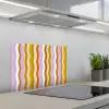lijnen - Golven - Pastelkleuren - Patroon keuken achterwand spatscherm klein -3d_schuin