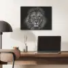 Leeuw - Dieren - Zwart - Wit PET vilt klein -sfeer5