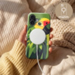 Papegaai - Groen - Snavel - Abstract Toughcase MagSafe Apple iPhone 17 klein -USP_MagsafeV