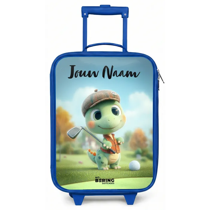 Golf - Dino - Groen Kinderkoffer - Blauw klein -zz3dotto