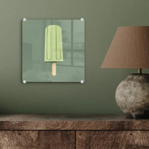 Groen - Waterijsje - Stokje - Illustratie plexiglas 5mm klein -sfeer3