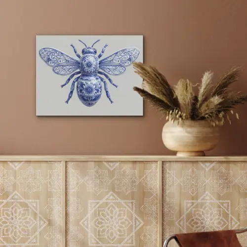 Bij - Modern - Delfts - Blauw PET vilt klein -sfeer4