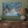 Kerstdorp - Kerst - Sneeuw - Winter PET vilt klein -sfeer2