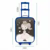 Verlegen prinses met bloem Kinderkoffer - Blauw klein -productfoto_formaten