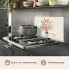 Bloemen - Quote - Beige - Lint keuken achterwand spatscherm klein -usp_NL