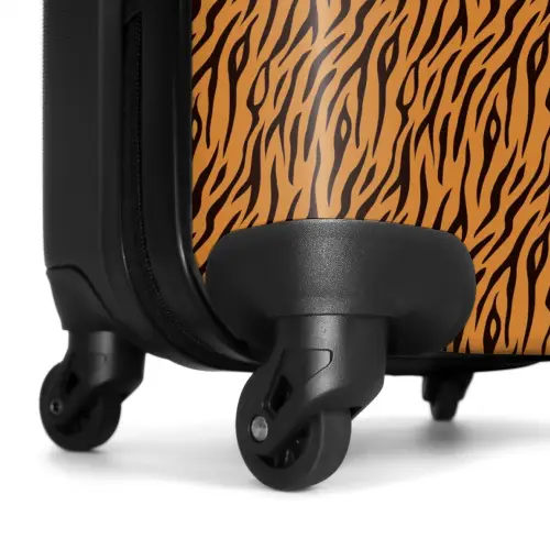 Oranje tijgerstrepen met vloeiend motief NBS - Handbagage koffer - Kinderen Unisex middel -wiel