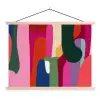 Kleurvakken - Recht - Rond - Abstract textielposter latten blank klein -3d