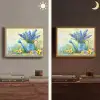 Lavendelbloemen - Quote - Gieter Light Box met batterij (Wandlamp) middel -sfeer3