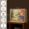 Landschap - Olieverf - Rivier - Kleurrijk Light Box met batterij (Wandlamp) middel -USP_websiteoverzichtNL