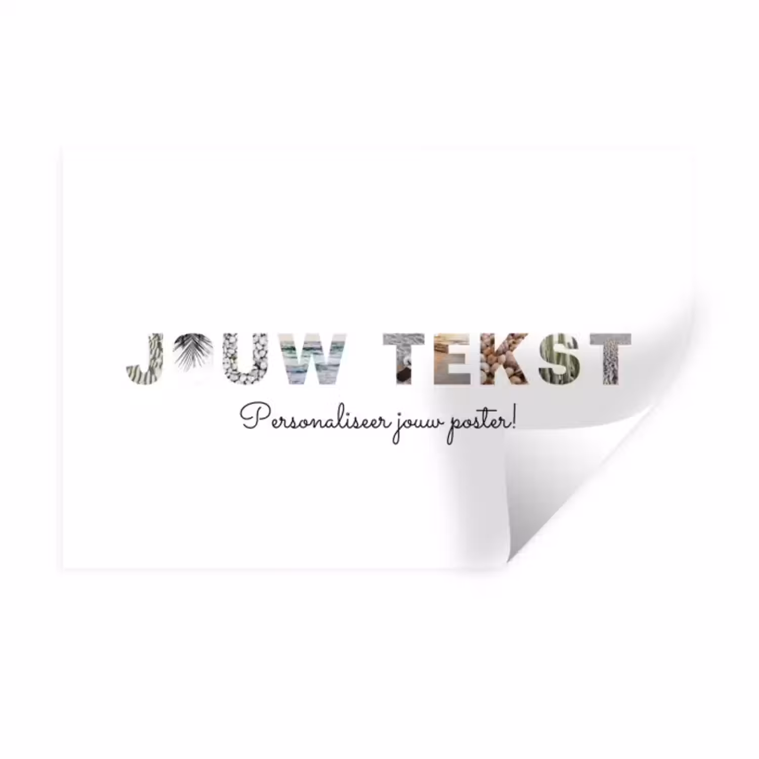 Gepersonaliseerde muursticker - Jouw Tekst - Lettercollage