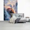 Kersttrein - Sneeuw - Winter - Kerst fotobehang vinyl groot -slaapkamer