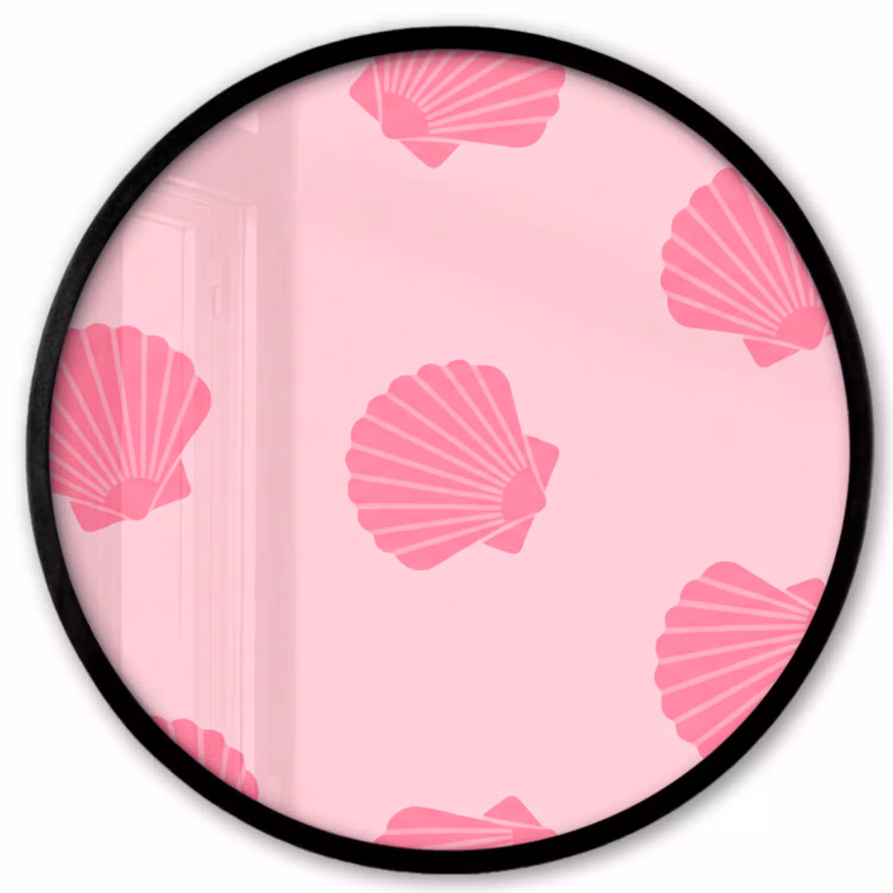 Schelp - Patroon - Zee - Modern - Roze Fotolijst rond zonder passe partout klein -3d