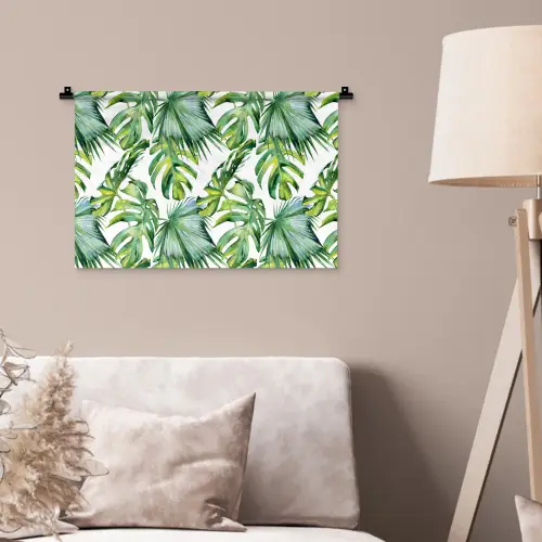 Bladeren - Monstera - Jungle - Tropical Wandkleed katoen klein -sfeer4
