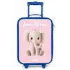 Olifant - Grijs - Baby - Slurf Kinderkoffer - Blauw klein -zz3dotto