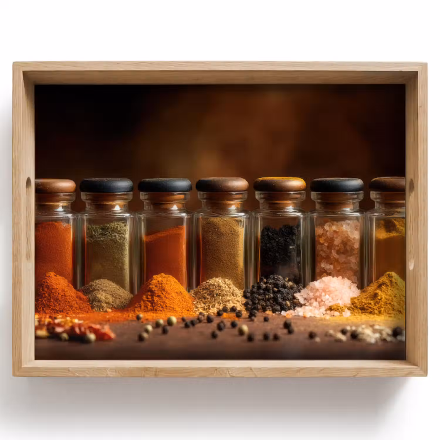 Dienblad - Potjes - Kruiden - Specerijen - Korrels