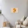 Cirkels - Geel - Minimalistisch Tuinposter op houten frame 2 cm dik klein -sfeer1