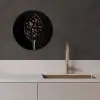 Koffiebonen - Lepel - Zwart KitchenYeah - Keuken - Wandcirkel Forex klein -sfeer1