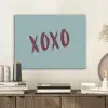 XOXO - Blauw - Rood PET vilt klein -sfeer1