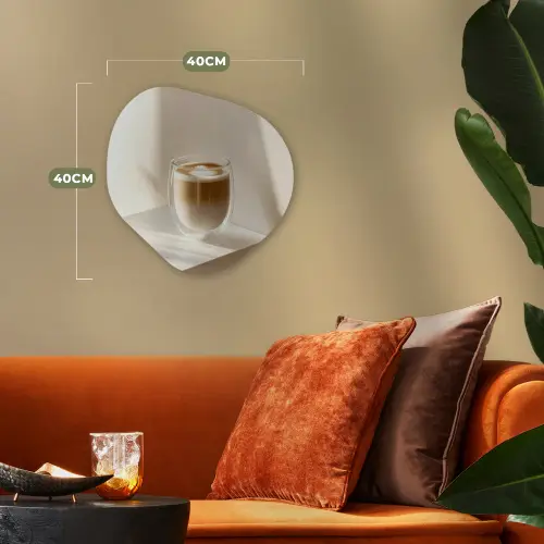 Mok - Latte - Minimalistisch - Schaduw Wandcirkel Organisch Forex 3mm klein -sfeer3