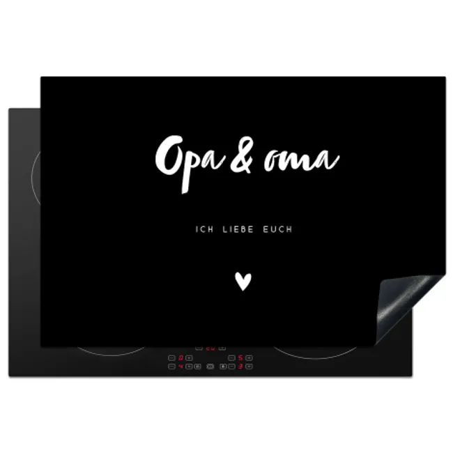 Herdabdeckplatte Opa Und Oma Mit Text