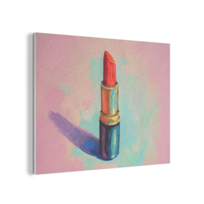 Lippenstift - Rood - Penseelstreken PET vilt klein -3d