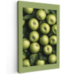 Appels - Groen - bladeren canvas 2cm klein -z3d