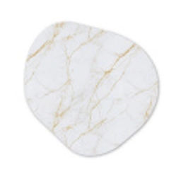 Wit - Marmer - Goud - Luxueus Wandcirkel Organisch Forex 3mm klein 629 -3d
