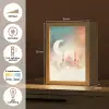 Moskee - Kleurrijke wolken - Arabisch - Ramadan - Islamitische Light Box met kabel (Tafellamp) klein -USP_NL
