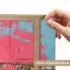 Graffiti - Meisje - Ballon - Roze - Blauw - Street art Light Box met batterij (Wandlamp) middel -USP_websiteprintNL